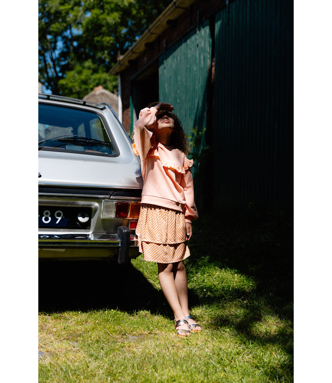 Quapi Meisjes rok - Tiara - AOP Perzik streep