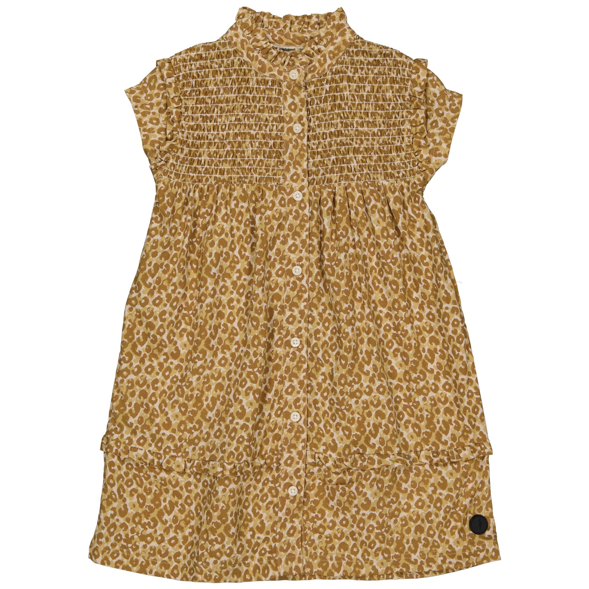 LEVV Little Meisjes jurk - Elbas - AOP Creme luipaard LEVV Little Meisjes jurk - Elbas - AOP Creme luipaard