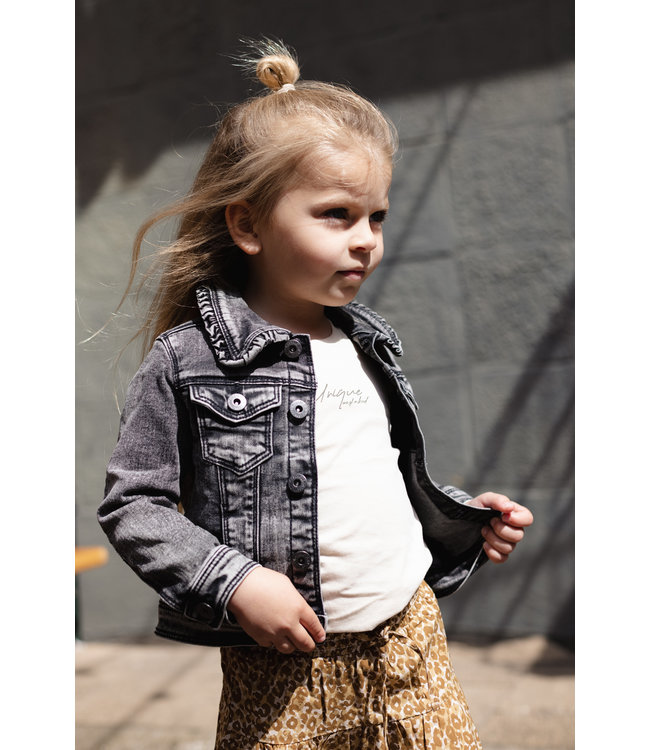 LEVV Little Meisjes rok - Evelien - AOP Creme luipaard