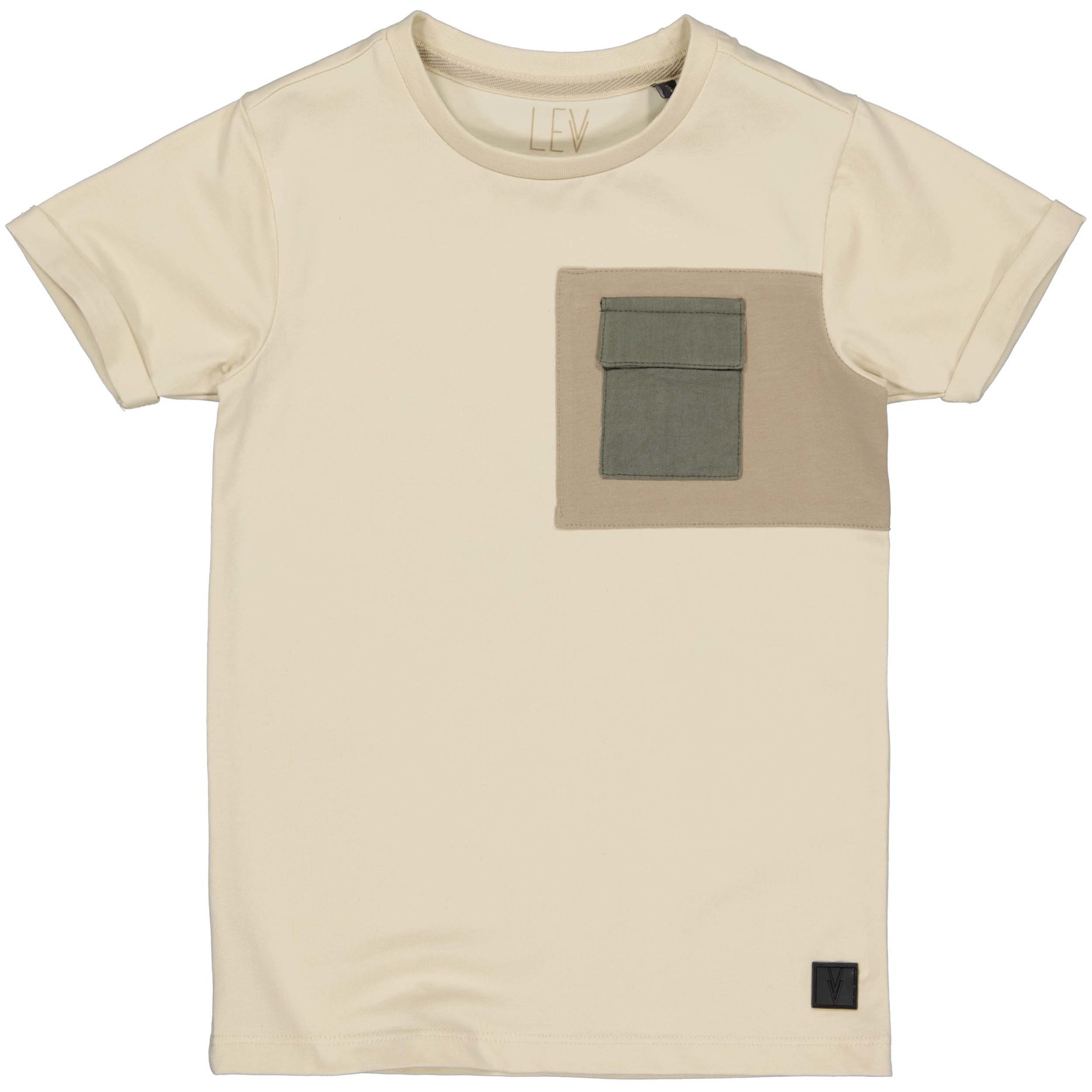 LEVV Little Jongens t-shirt - Egbert - Grijs zand LEVV Little Jongens t-shirt - Egbert - Grijs zand