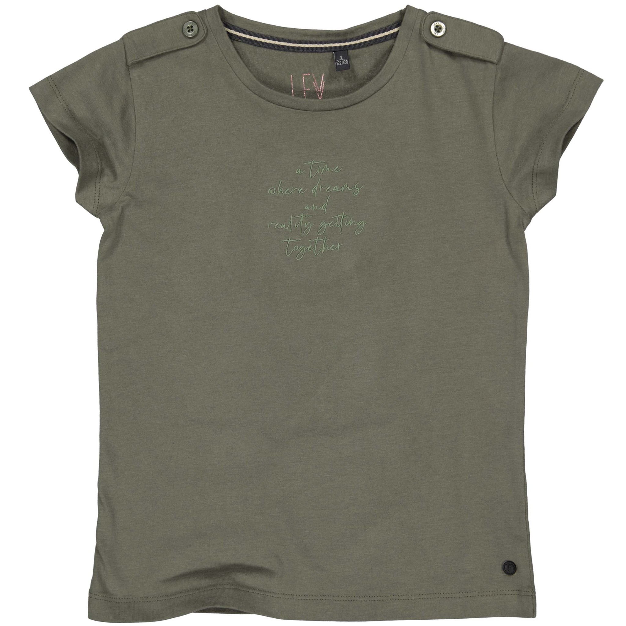 LEVV Meisjes t-shirt - Dana - Groen basil LEVV Meisjes t-shirt - Dana - Groen basil