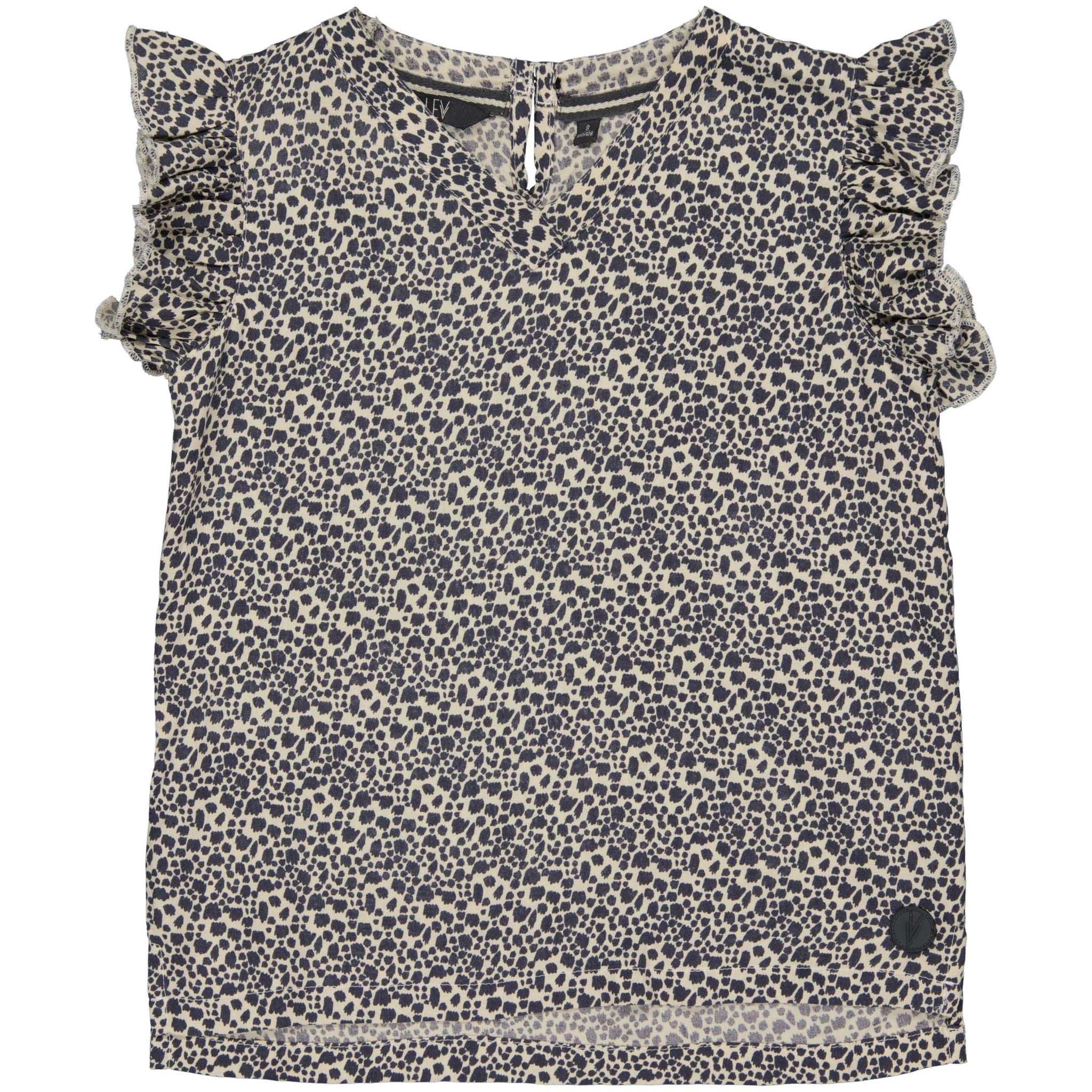 LEVV Meisjes t-shirt - Dante - Grijs stippen LEVV Meisjes t-shirt - Dante - Grijs stippen