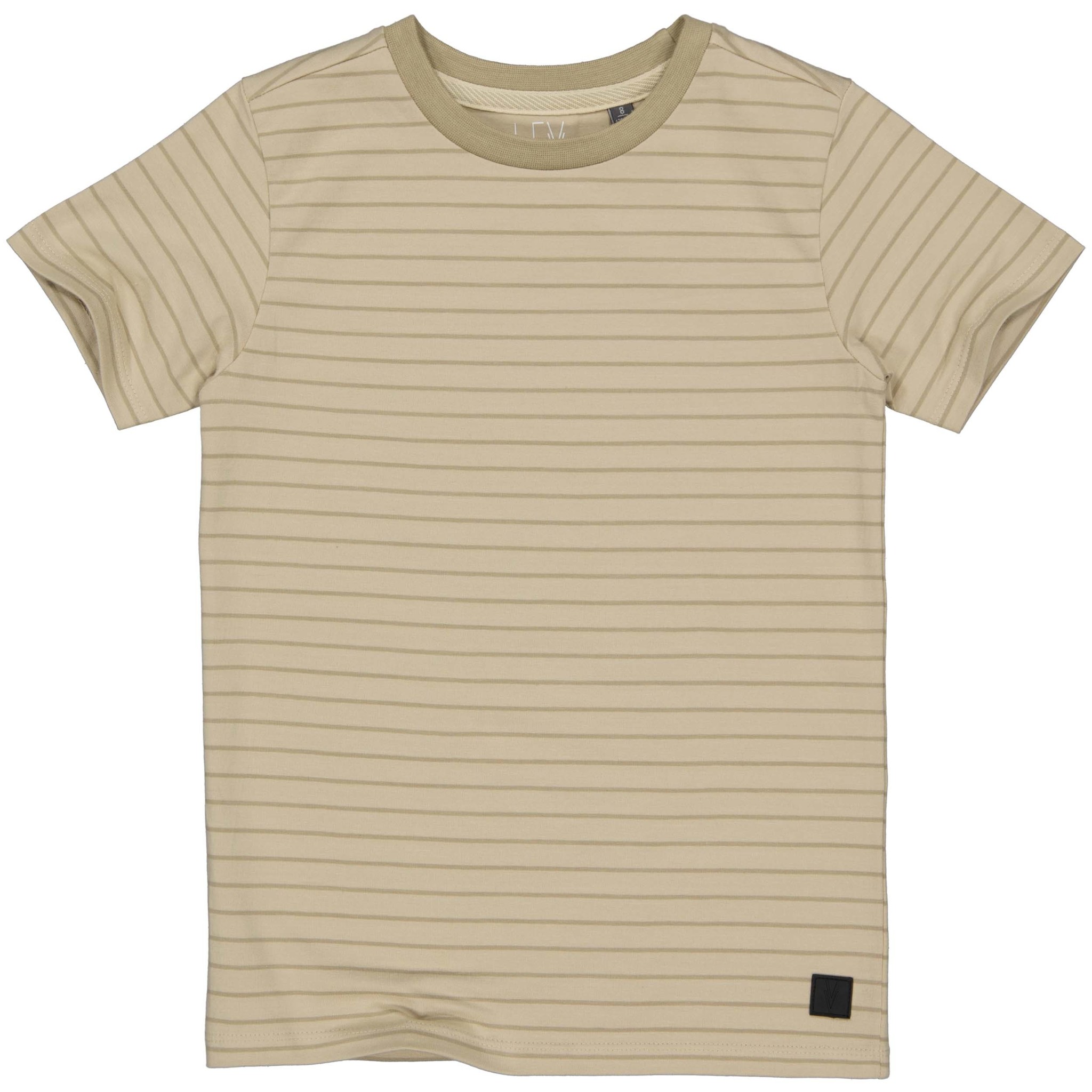 LEVV Jongens t-shirt - Damir - Grijs zand streep LEVV Jongens t-shirt - Damir - Grijs zand streep