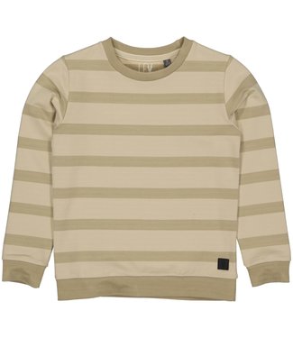 LEVV Jongens sweater - Daud - AOP Zand desert streep