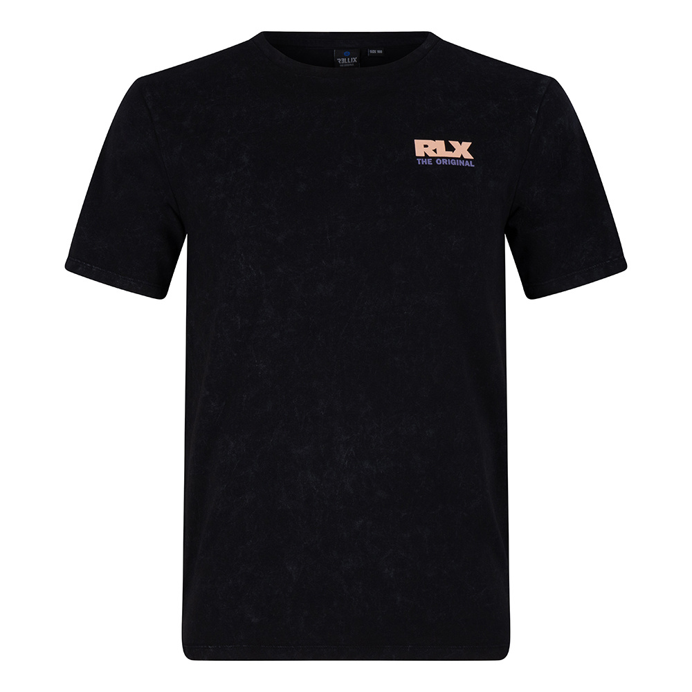 Rellix T-shirt Ss Rlx Backprint Polo's & T-shirts Jongens - Polo shirt - Zwart - Maat 176