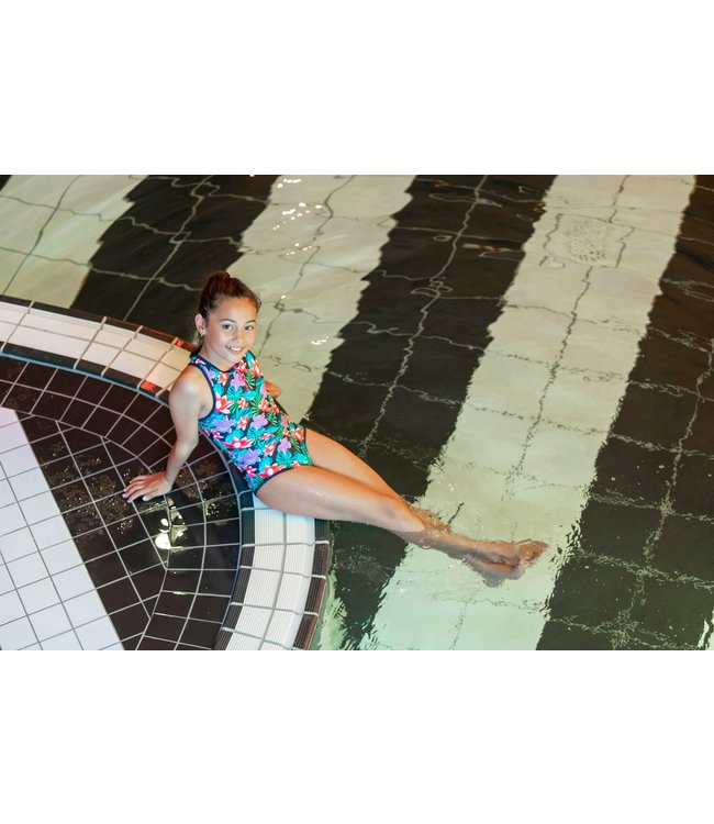 B.Nosy Meisjes badpak AOP - Active bloemen AOP