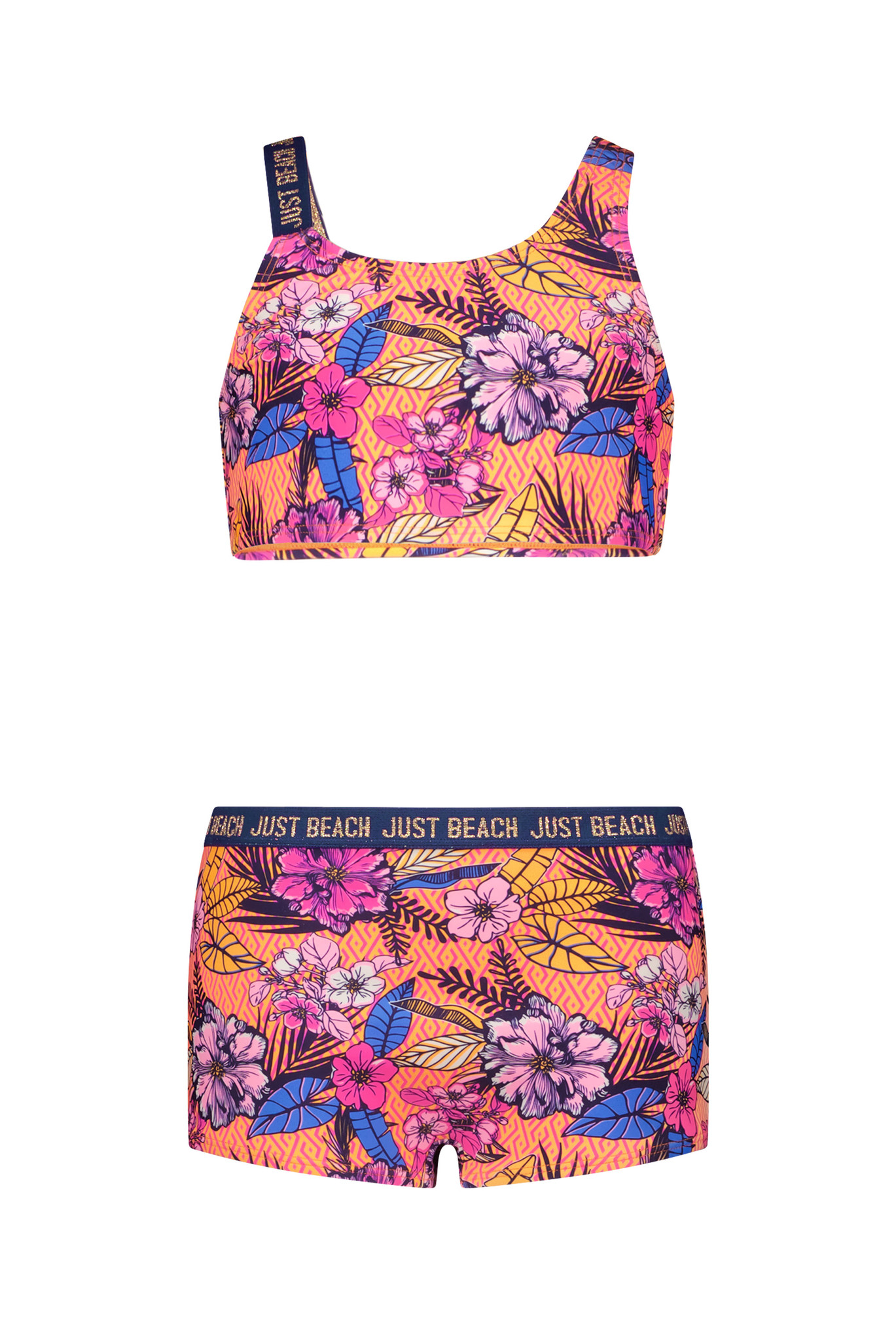 Just Beach Meisjes bikini AOP sportief - Wild bloemen