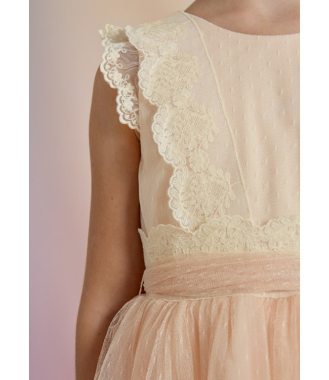 Abel & Lula Meisjes jurk tule plumeti - Nectar