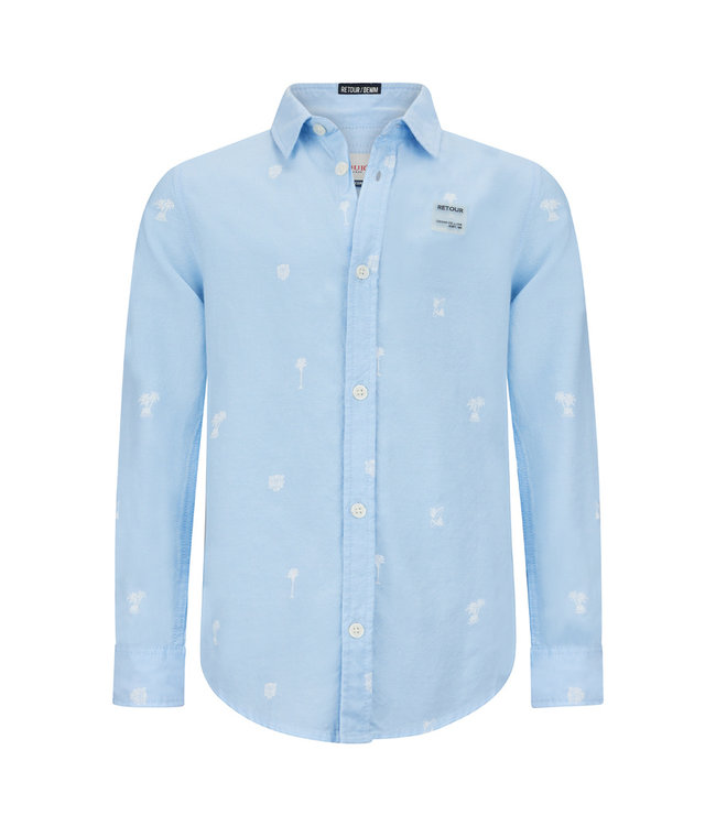 Retour Jeans Jongens shirt - Jurgen - Zacht blauw