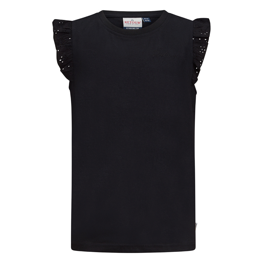 Retour Jeans Meisjes t-shirt - Ilana - Zwart Retour Jeans Meisjes t-shirt - Ilana - Zwart