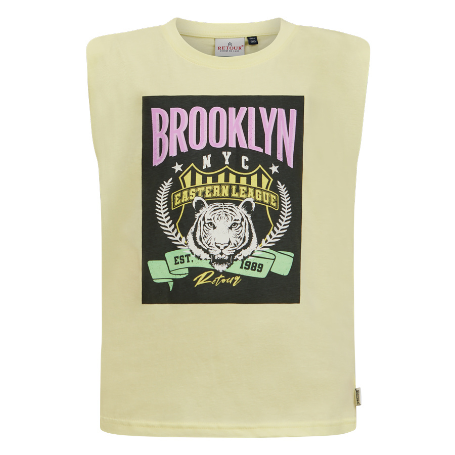 Retour Jeans Meisjes t-shirt - Gaya - Licht geel Retour Jeans Meisjes t-shirt - Gaya - Licht geel