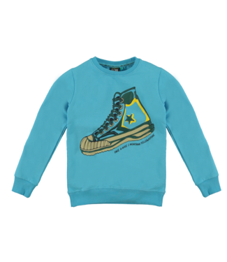 B'Chill Jongens sweater - Caleb - Aqua