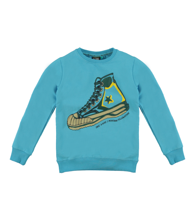 B'Chill Jongens sweater - Caleb - Aqua