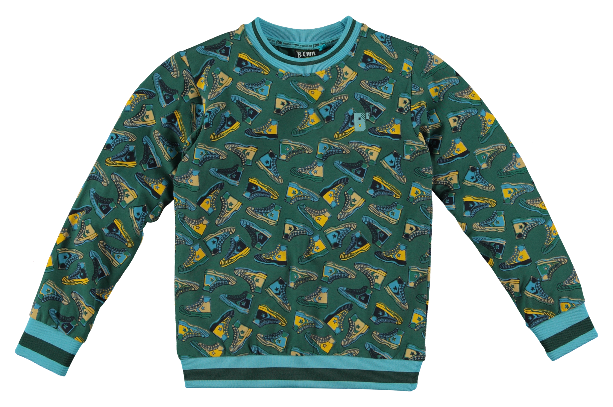 B'Chill Jongens sweater - Dorian - Groen
