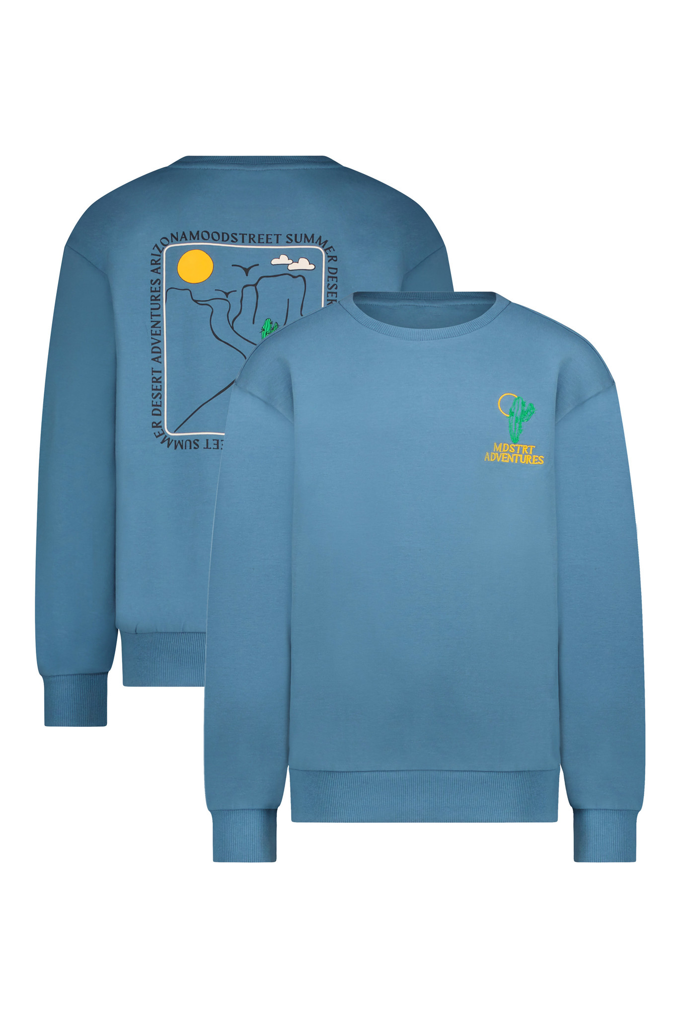 Moodstreet Jongens sweater print - Ice denim Moodstreet Jongens sweater print - Ice denim