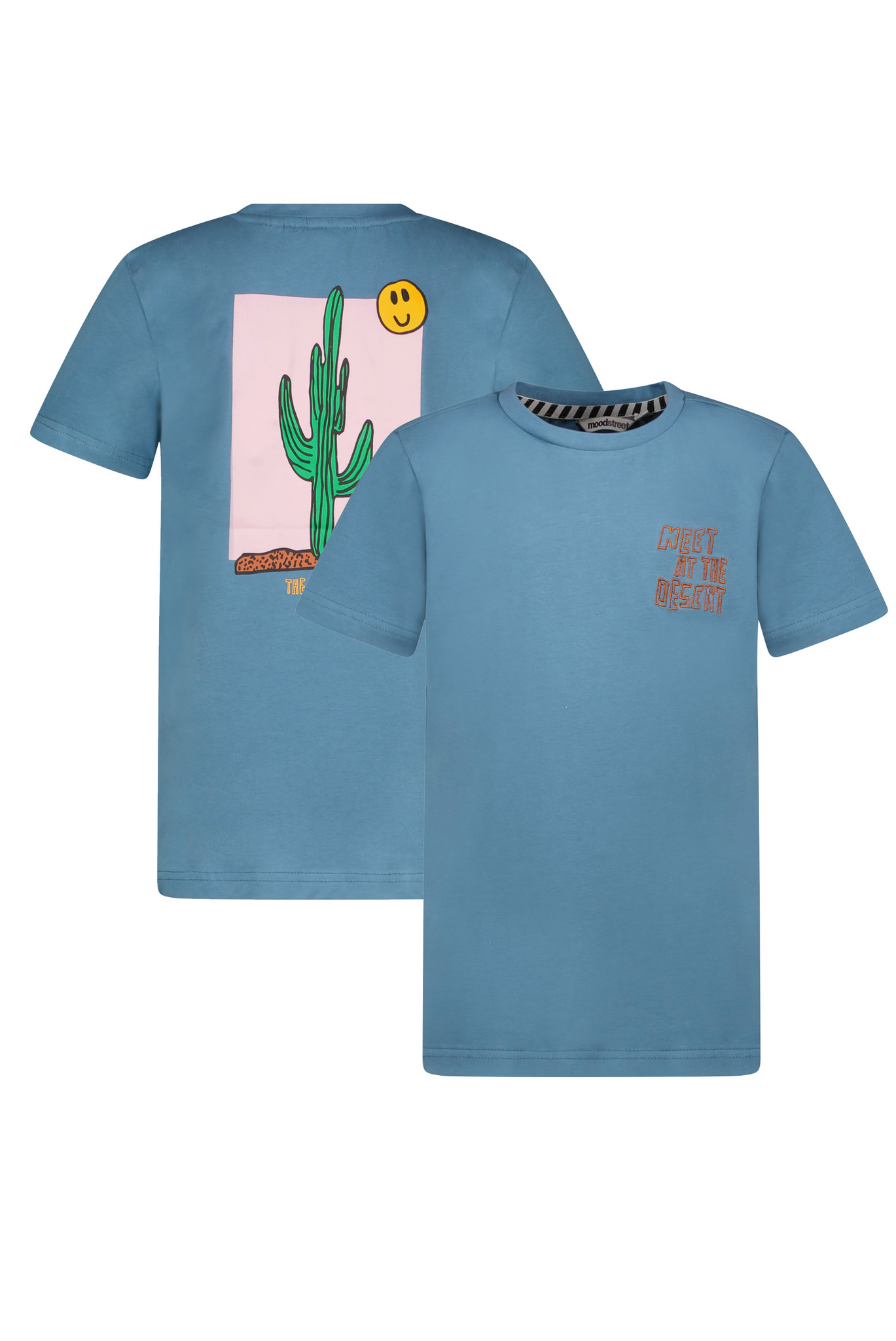 Moodstreet Jongens t-shirt print - Ice denim Moodstreet Jongens t-shirt print - Ice denim