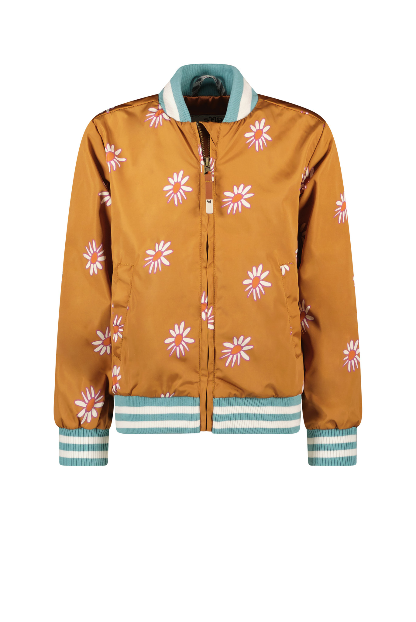 MT Girls Bomber Jacket Flower meisje toffee maat 134-140