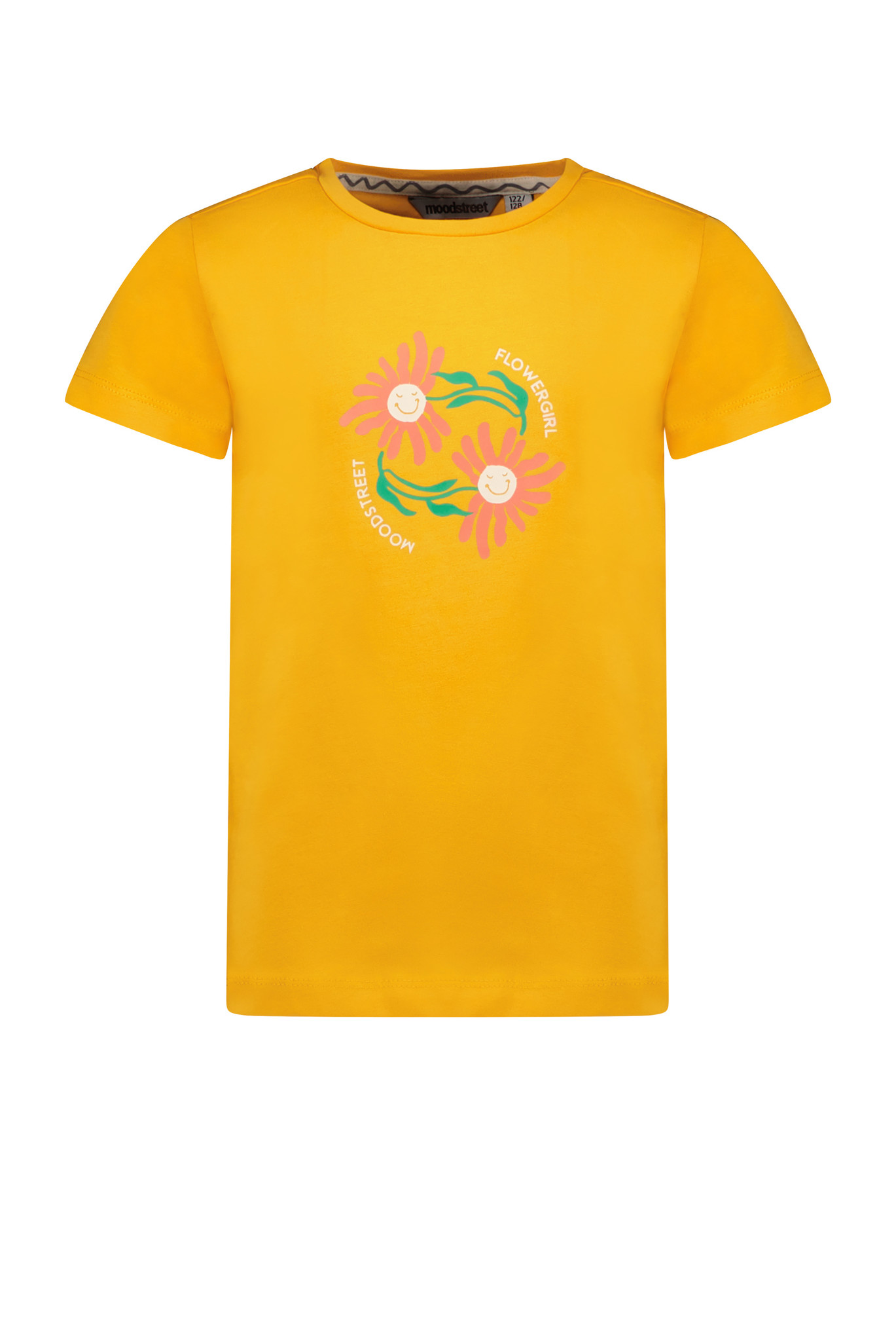 Moodstreet Meisjes t-shirt print - Abricot Moodstreet Meisjes t-shirt print - Abricot