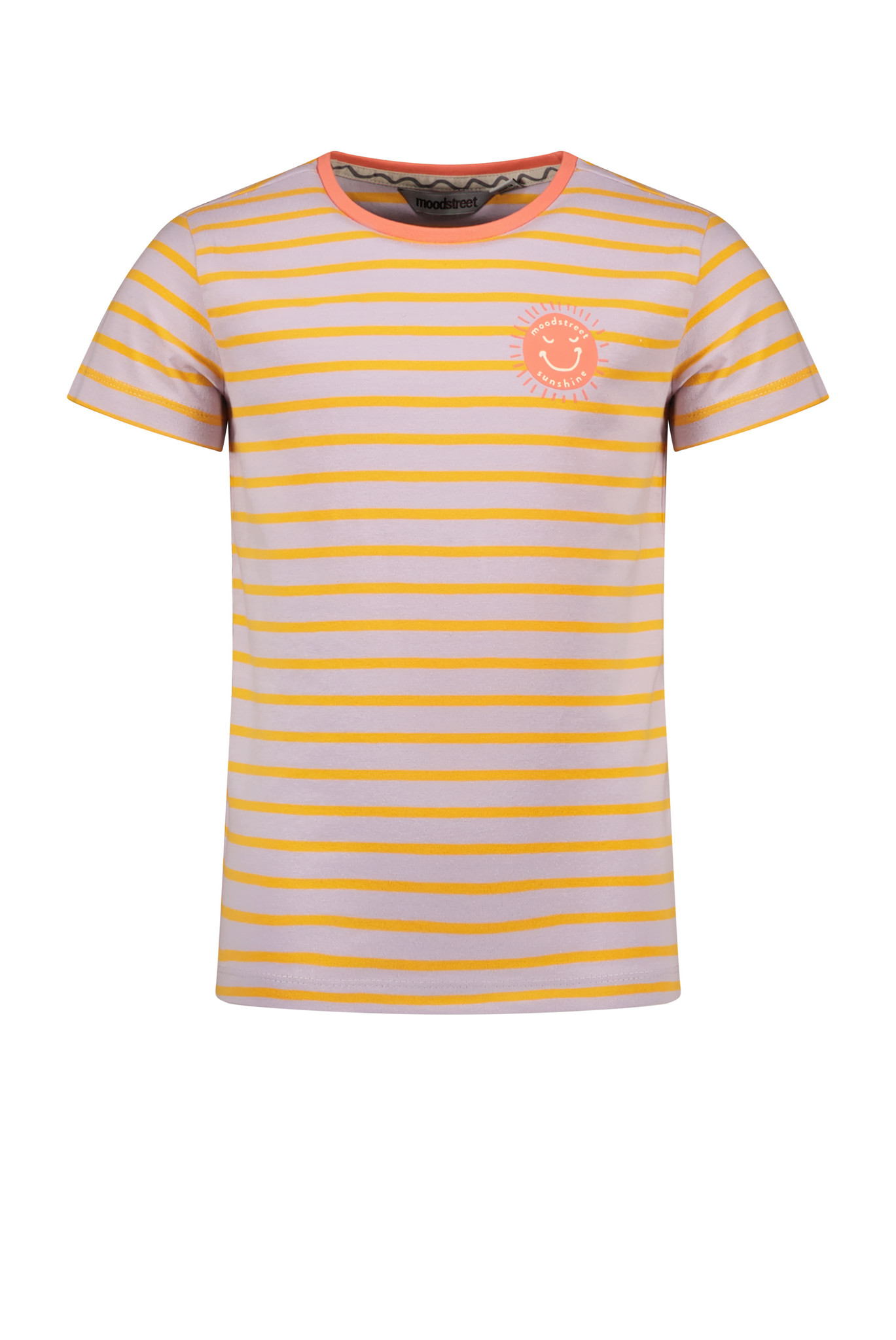 Moodstreet Meisjes t-shirt gestreept - Lavender Moodstreet Meisjes t-shirt gestreept - Lavender