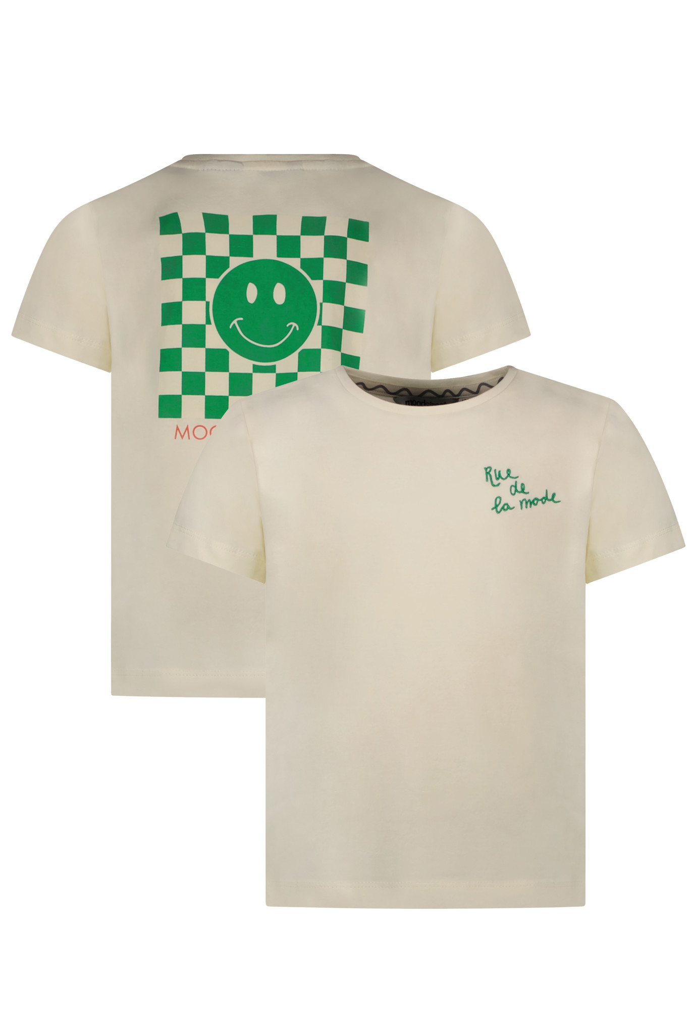 Moodstreet Meisjes t-shirt print - Warm wit Moodstreet Meisjes t-shirt print - Warm wit