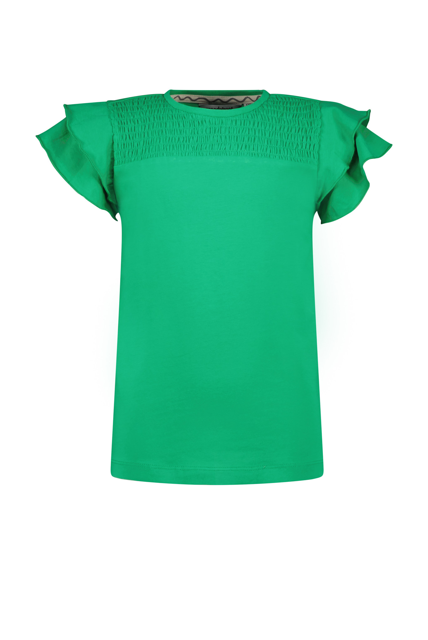 Moodstreet Meisjes t-shirt smock ruffel - Spring groen