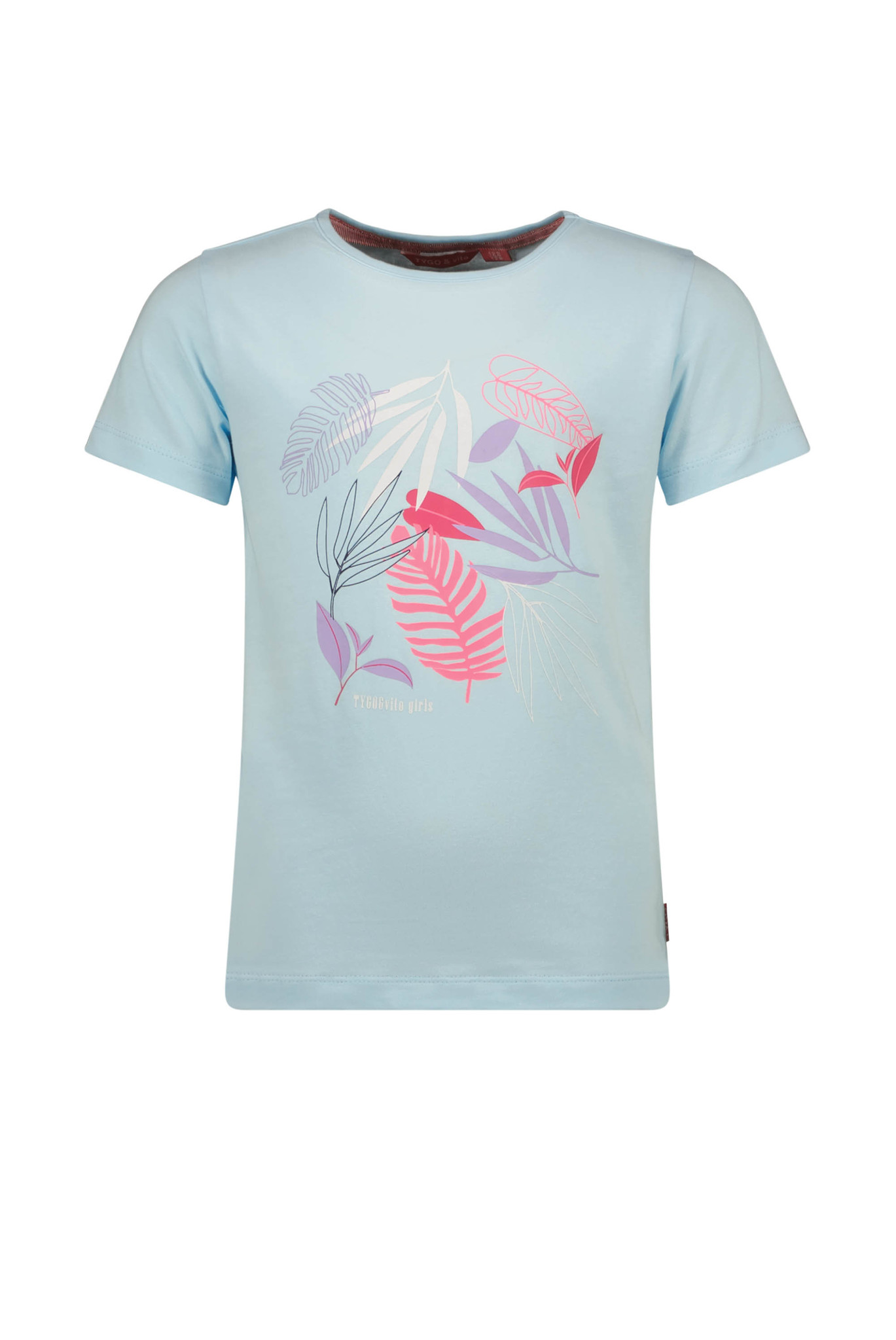 Tygo & Vito Meisjes t-shirt print - Mint blauw