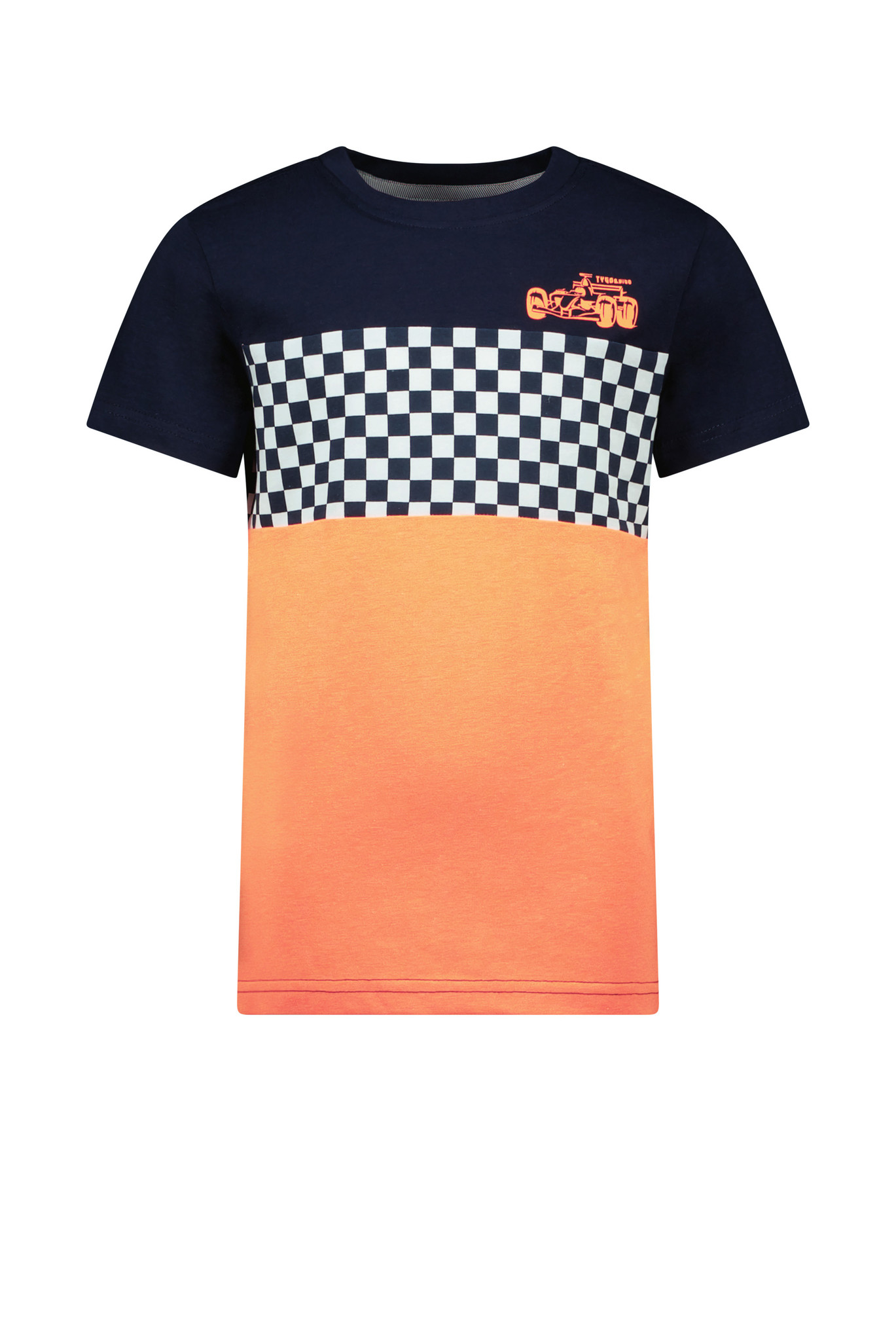 Tygo & Vito Jongens t-shirt Race track - Navy blauw