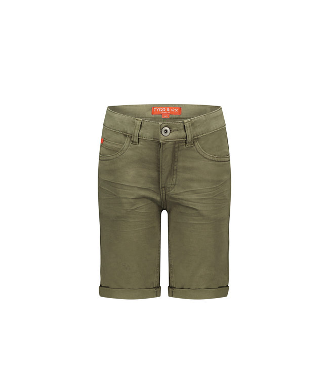 Tygo & Vito Jongens jeans short - Donker army