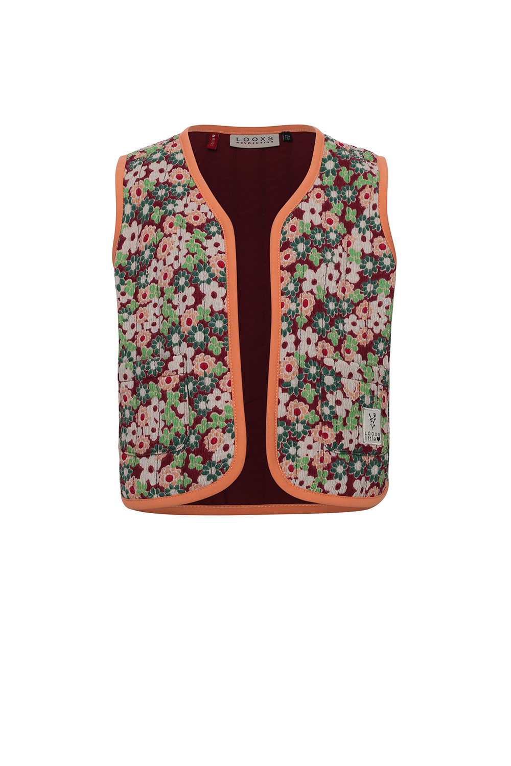 Looxs Revolution 2311-7019-981 Meisjes Sweater/Vest - Maat 92/98 - Groen dessin van Polyester