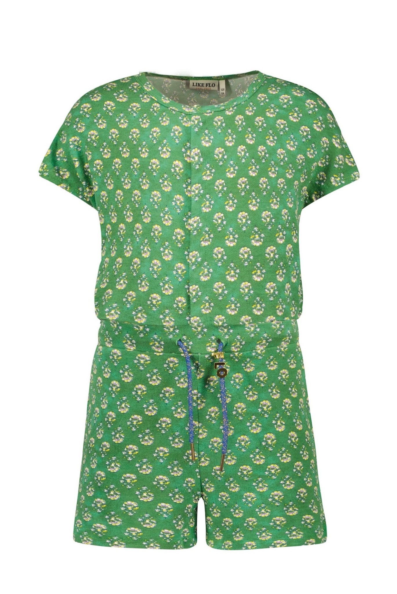 Like Flo - Jumpsuit - Green flower - Maat 122