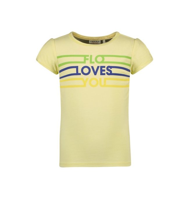 Like Flo Meisjes t-shirt - Zacht geel