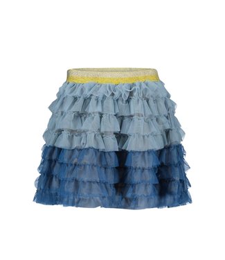 Like Flo Meisjes rok ruffel - Ice blauw