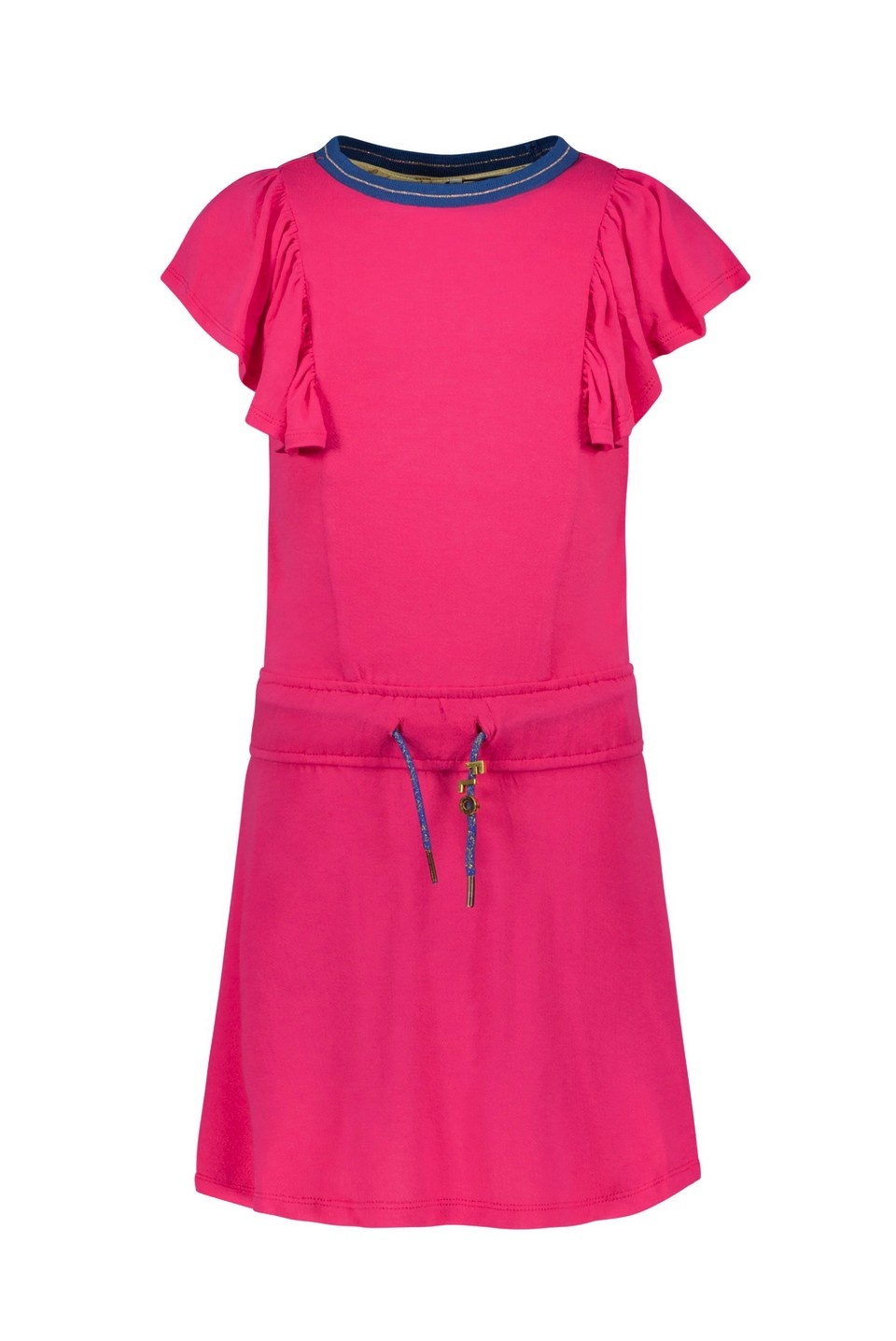 Like Flo Meisjes jurk crepe ruffel - Fuchsia Like Flo Meisjes jurk crepe ruffel - Fuchsia