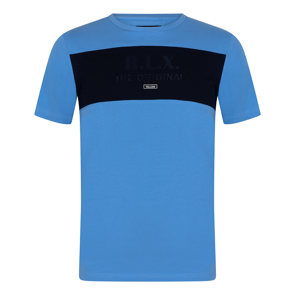 Rellix Jongens t-shirt colorblock - Frosty blauw