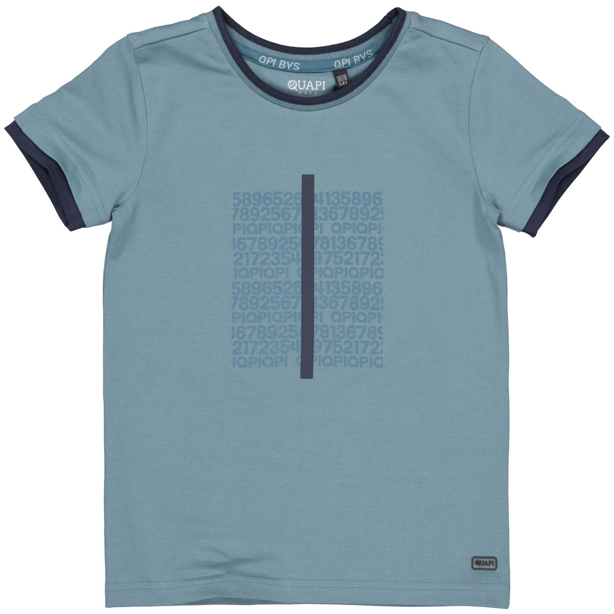 Quapi Jongens t-shirt - Taner - Blauw mist