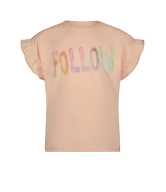 NoNo Meisjes t-shirt Follow - Kanou - Rosy zand