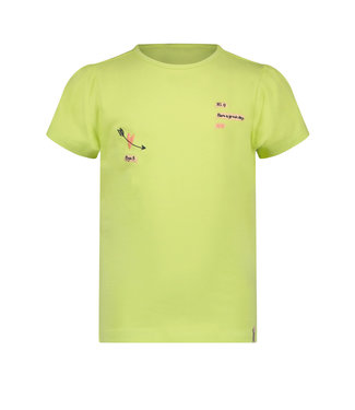 NoNo Meisjes t-shirt - Kantal - Sour lime