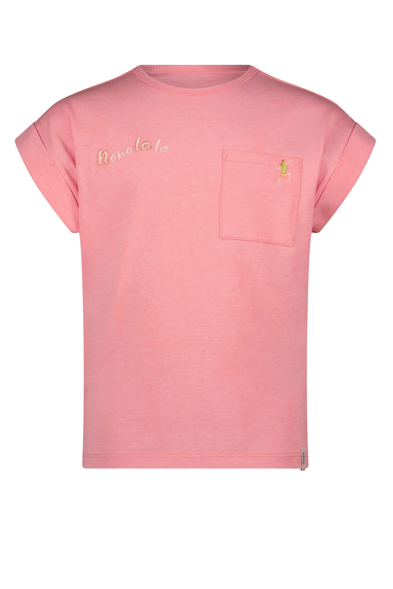 NoNo Meisjes t-shirt - Kuy - Perzik blossom