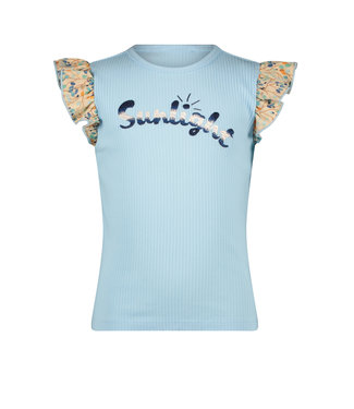 NoNo Meisjes t-shirt rib - Kamsi - Sky High