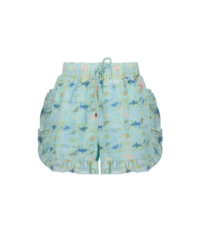 NoNo Meisjes short - Sunaid - Cream mint