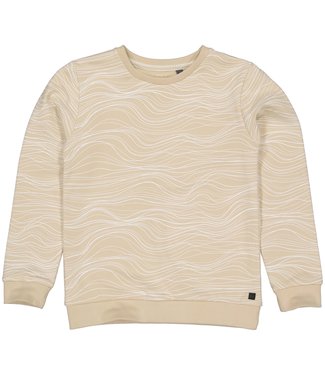 LEVV Jongens sweater - Denn - AOP Grijs zand wave