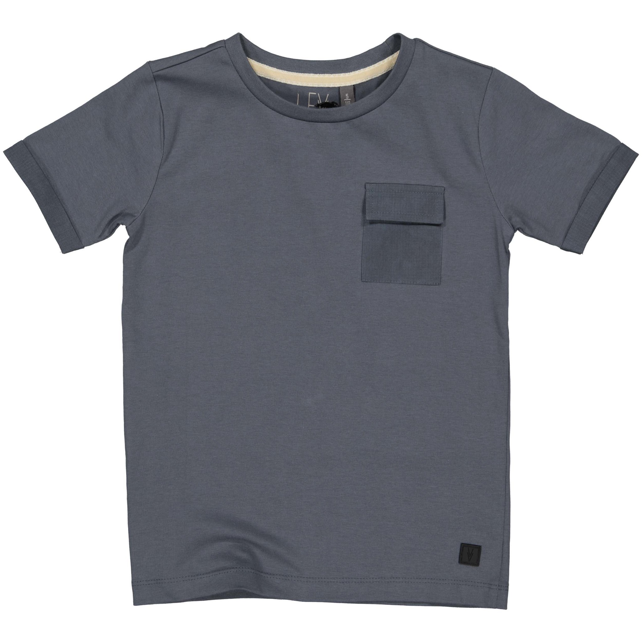 LEVV Little Jongens t-shirt - Eliaz - Blauw grijs