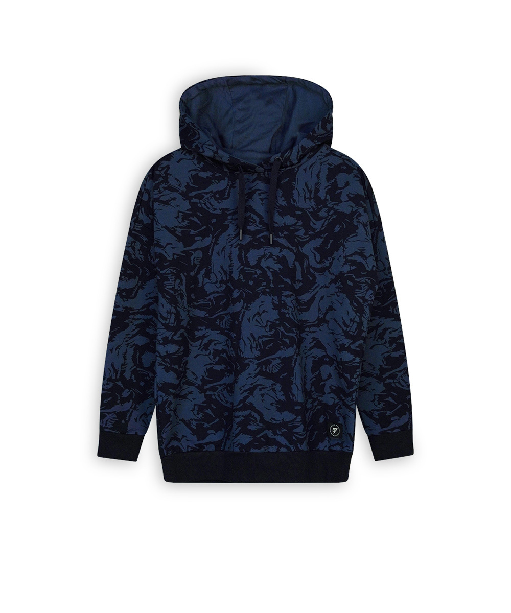 Bellaire jongens hoodie met aop Ensign Blue