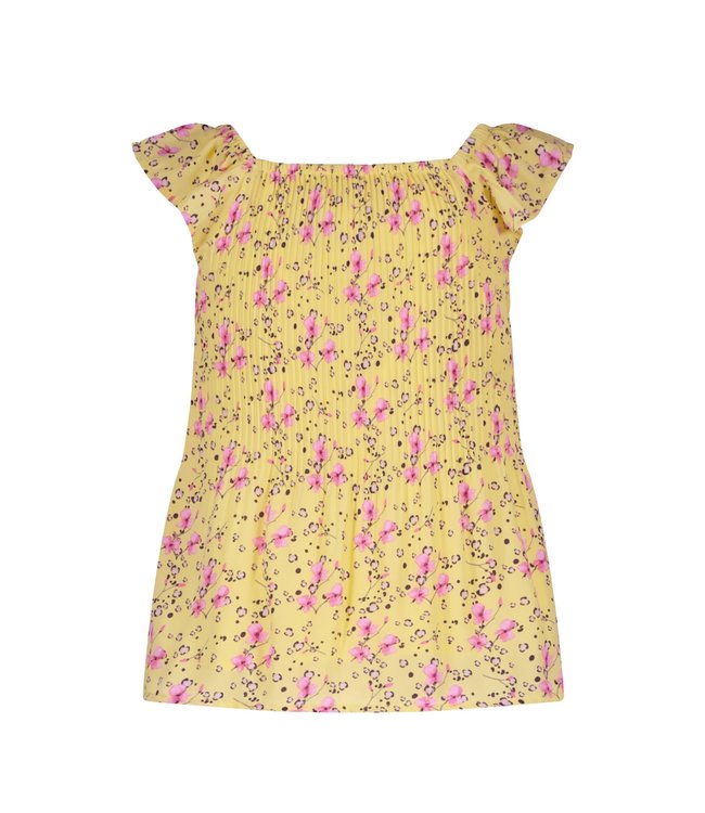 NoNo Meisjes top smock - Tommy - Lemon drop