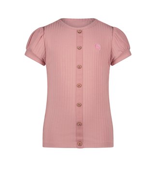 NoNo Meisjes t-shirt rib - Kyoto - Vintage roze
