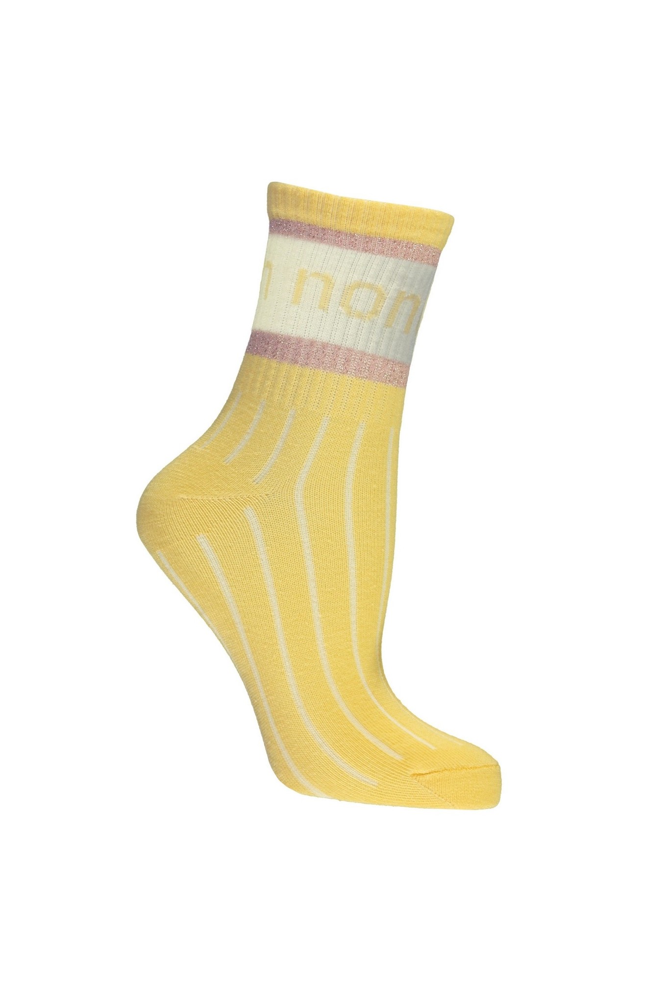 NoNo Meisjes sokken sportief - Ramy - Lemon drop