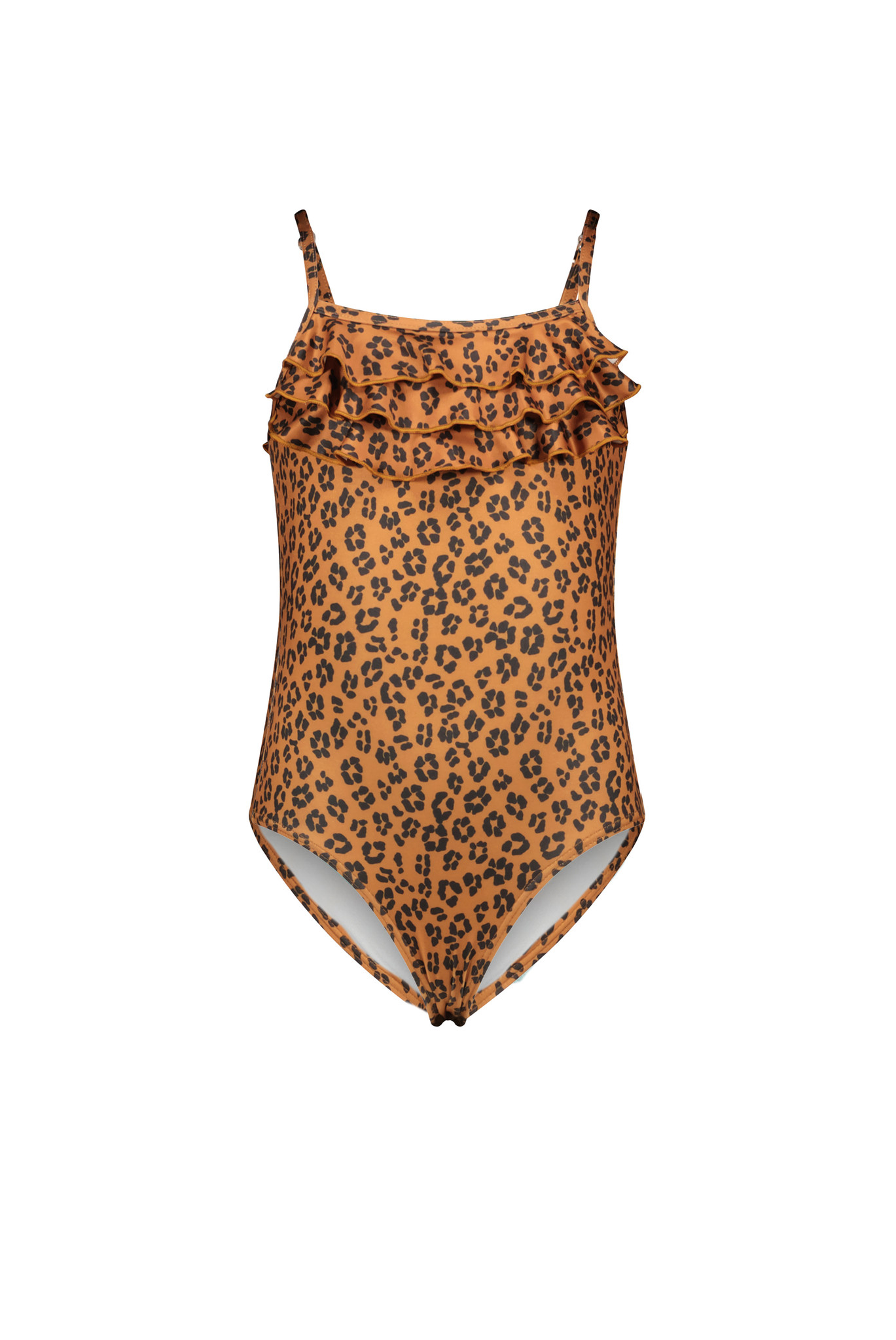 Moodstreet Meisjes badpak ruffel AOP - Toffee Moodstreet Meisjes badpak ruffel AOP - Toffee