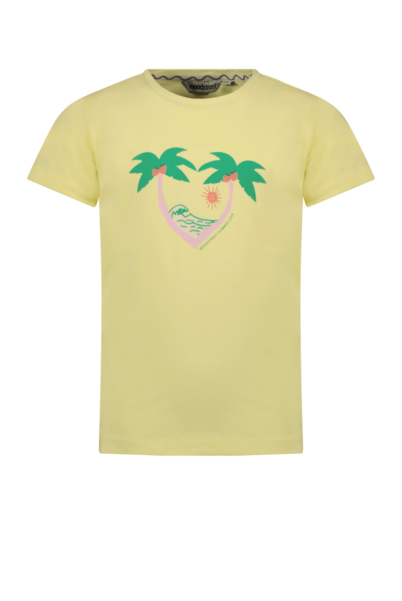 Moodstreet M303-5400 Meisjes T-shirt Yellow - Maat 110/116