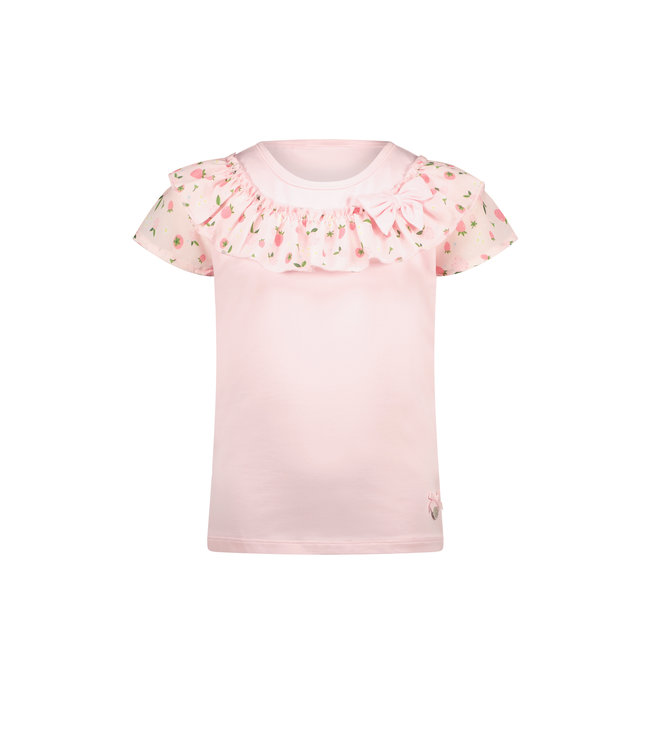 Le Chic Meisjes t-shirt ruffel - Nomsala - Candy crush