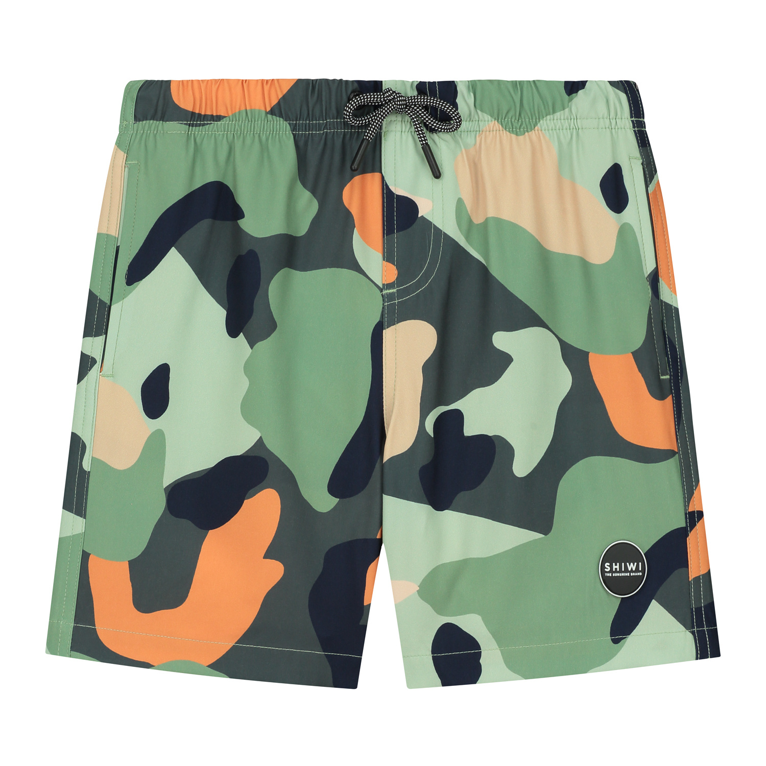 Shiwi Jongens zwembroek Neon camo - Smokey groen